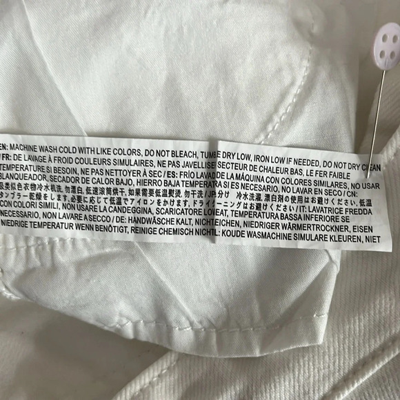 EVIDNT LA Tate Notched Hem Mid Rise Skinny Jean in White - Size 26 - Picture 11 of 11